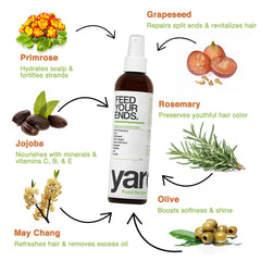 Yarok Feed Your Ends: texture revitalisée et aspect plus lisse après utilisation.