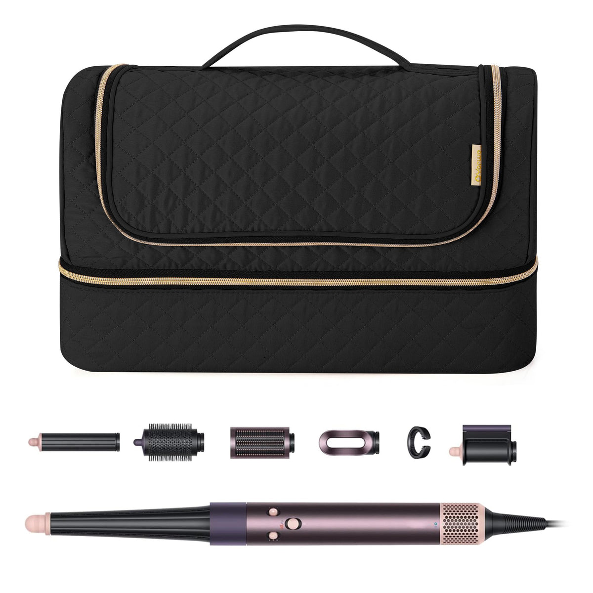 Yarwo sac Dyson Airwrap – ensemble organisé pour accessoires en voyage.