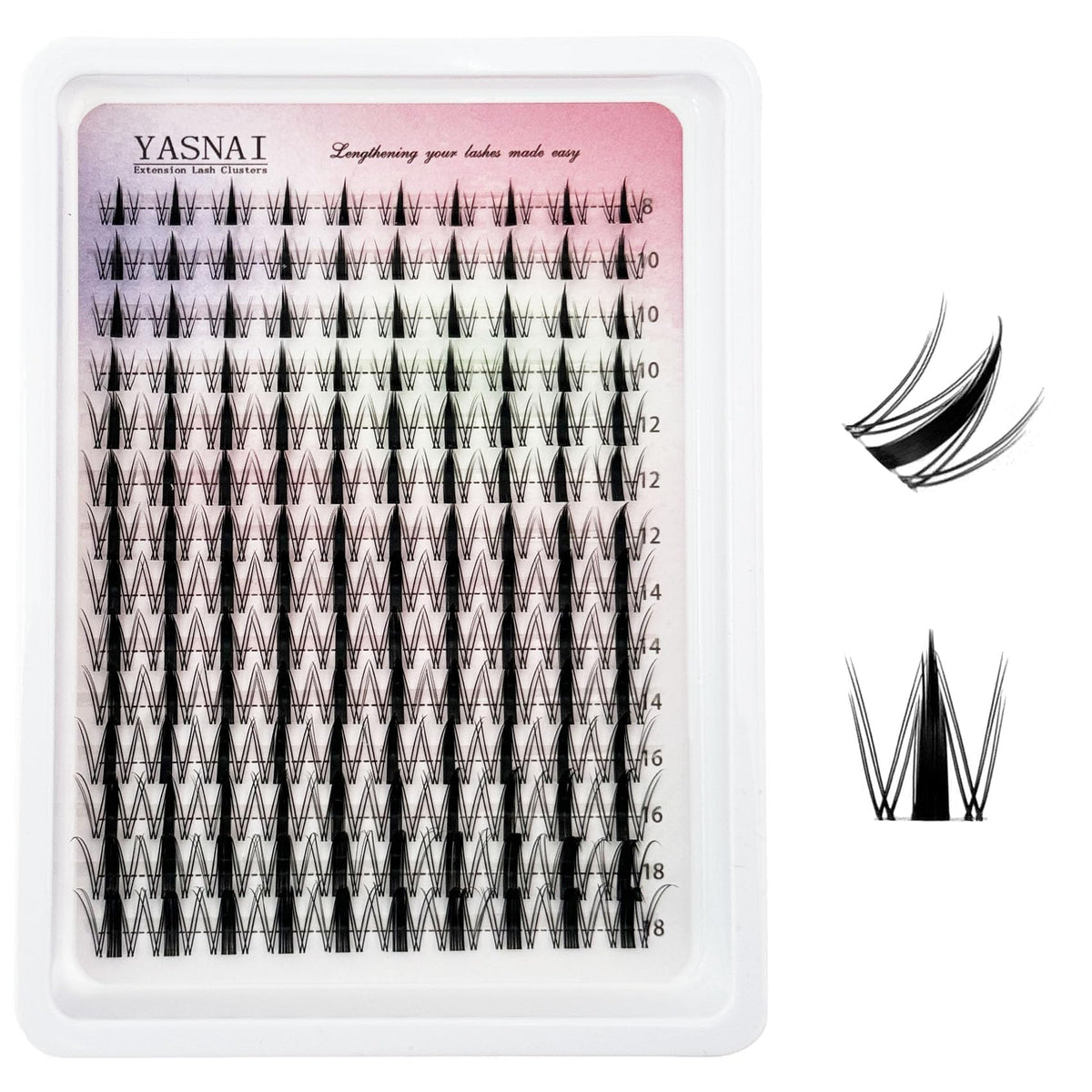 YASNAI grappes cils féériques extensions 8-18mm, style polyvalent