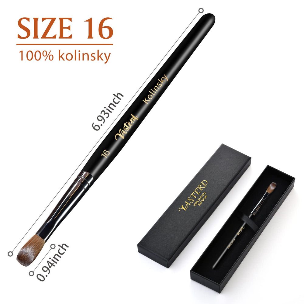 Poils Kolinsky sable Yasterd, durables et doux pour ongles précis.