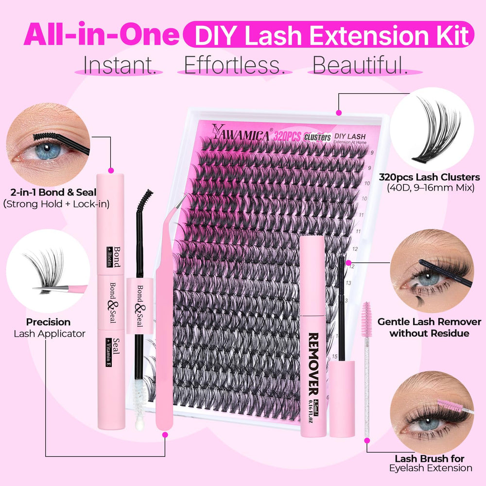 YaWamica adhésif extension cils pour une fixation nette et durable