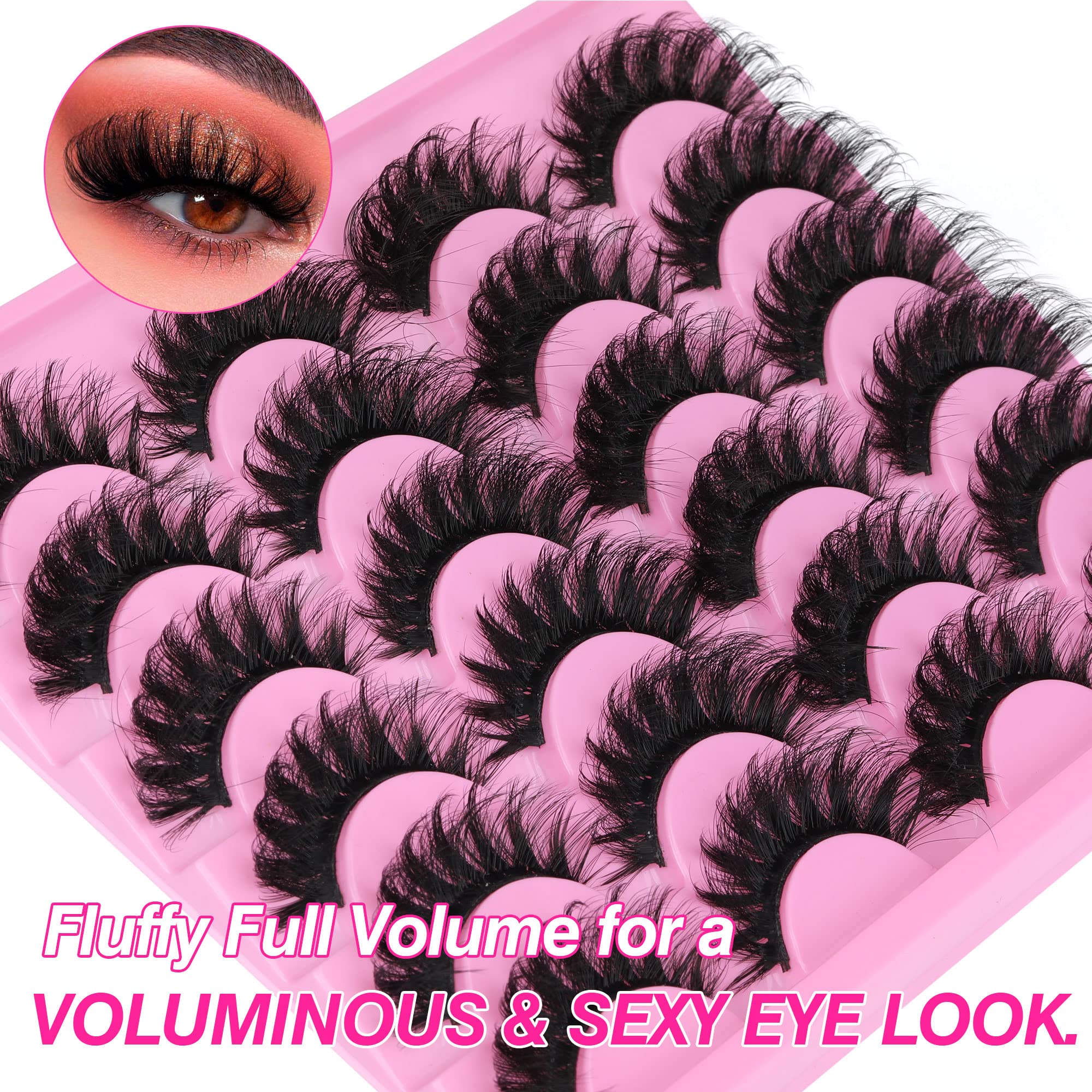 Yawamica application cils russe mink 18mm D-curl pose facile pour un effet pro à domicile.