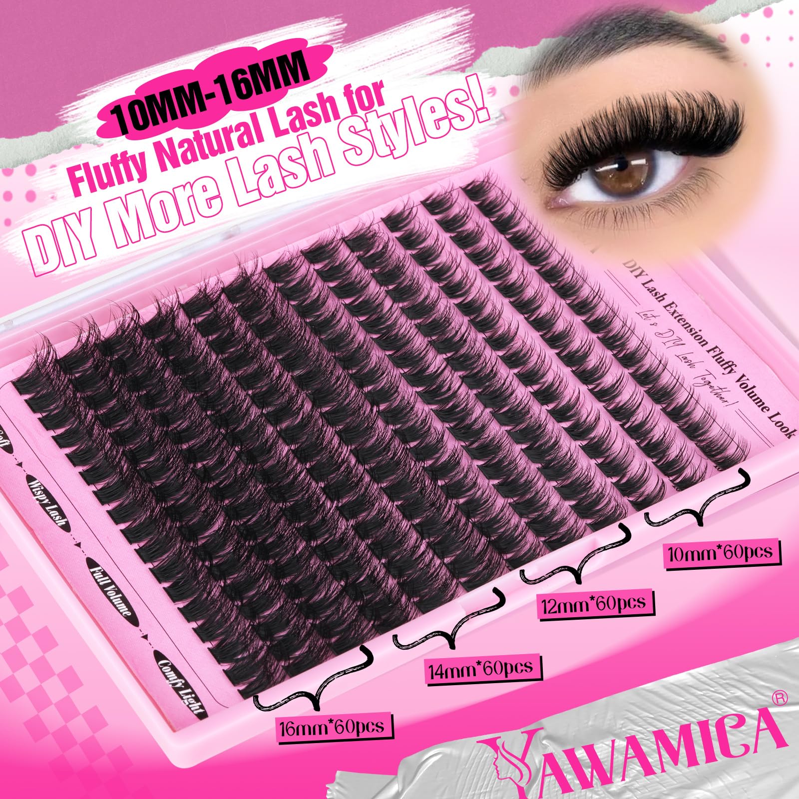 Yawamica bond-sous-cils — application précise et fixation durable.