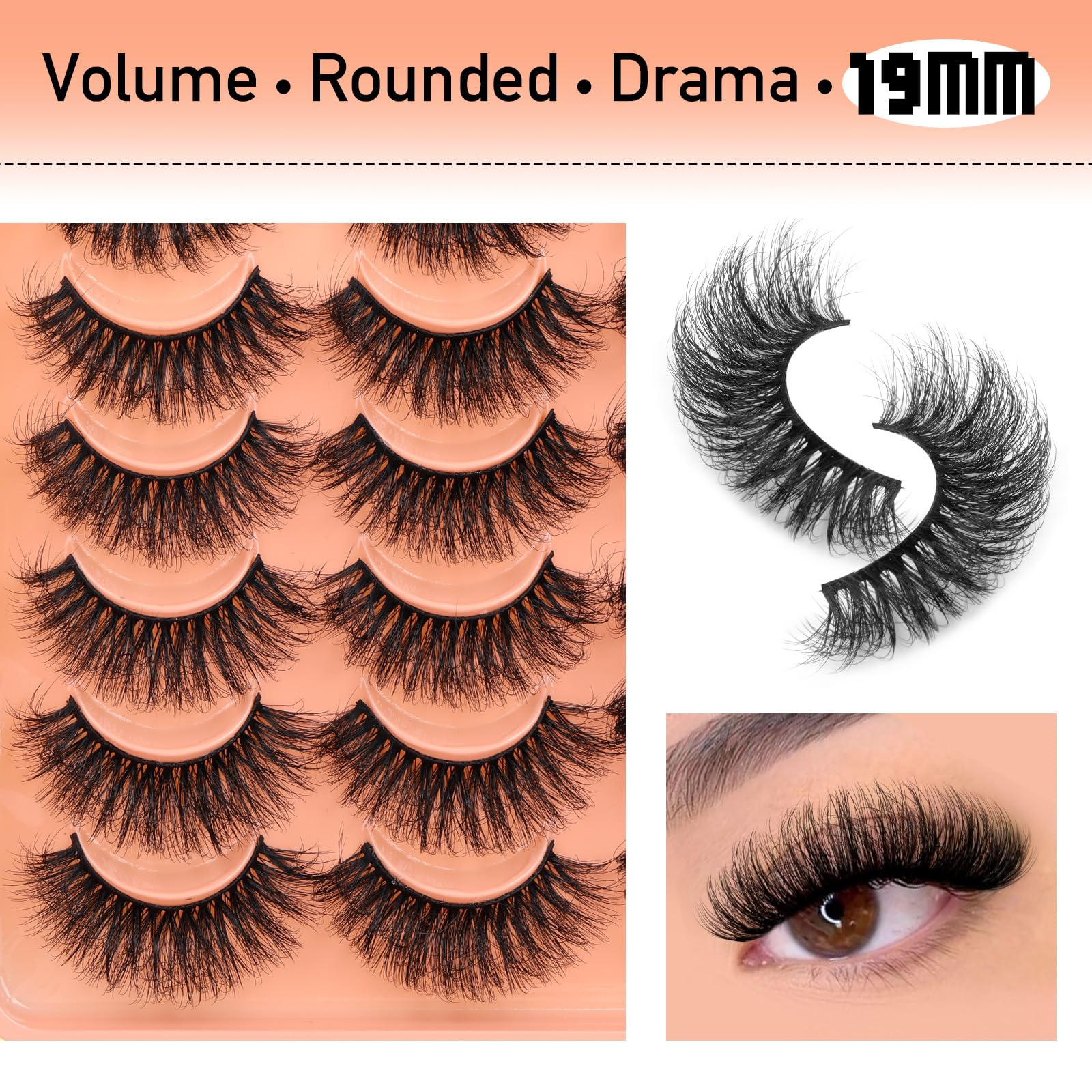 Yawamica cils allure en grappes en V pour look audacieux