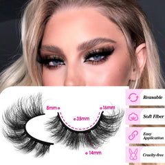 Yawamica cils bande noire souple pour application confortable.