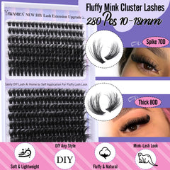 Yawamica cils clusters D curl 10–18 mm, regard élégant et naturel du jour.