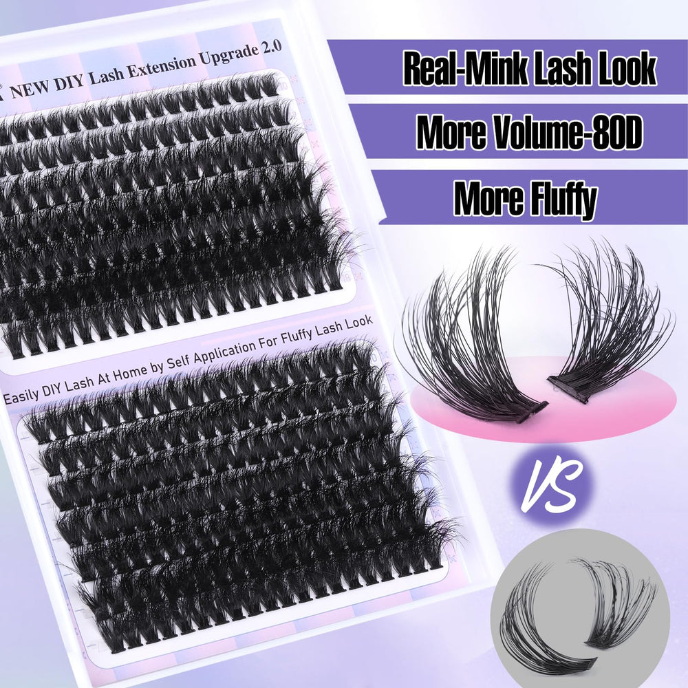 Yawamica cils clusters volume 280pcs, option économique et accessible pour personnaliser votre apparence.