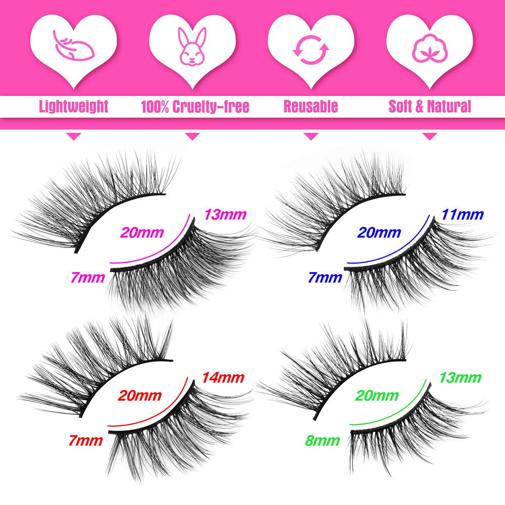 Yawamica cils demi-fouets, regard œil de chat pour accentuer la forme des yeux.