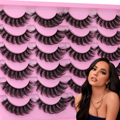 Cils faux Yawamica 16 mm duveteux pour un regard allongé et naturel.