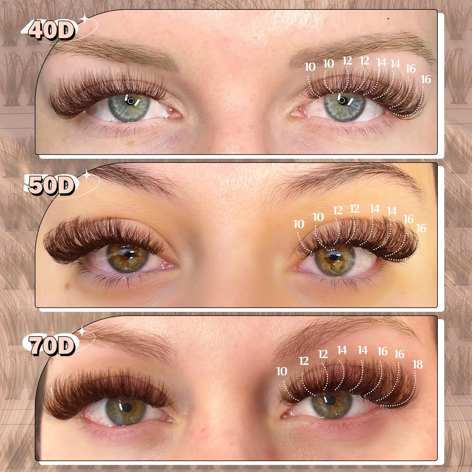Yawamica cils-grappe duveteux et definis brun pour un éclat naturel.