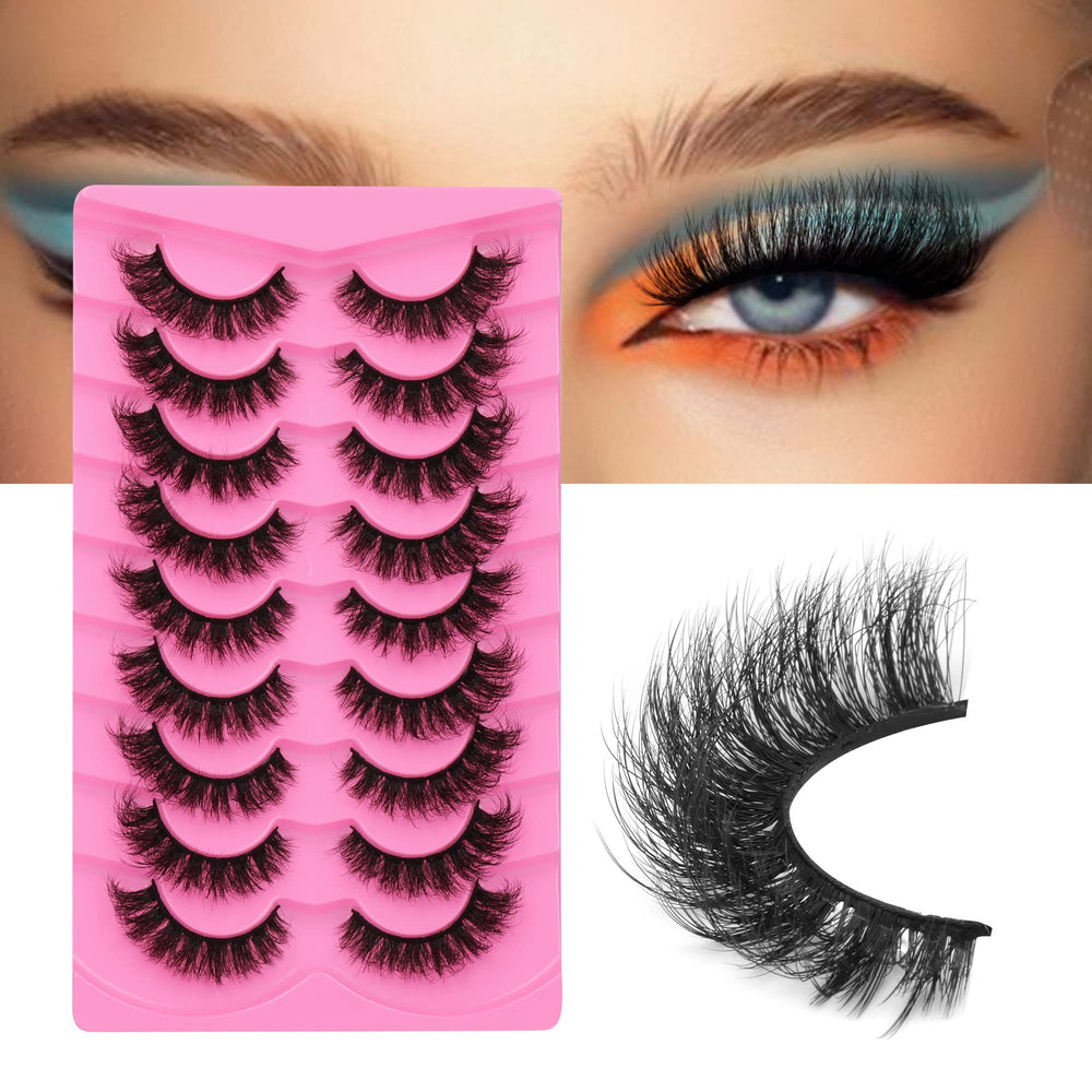Yawamica cils mink 15 mm ensemble de 9 paires pour choix varié