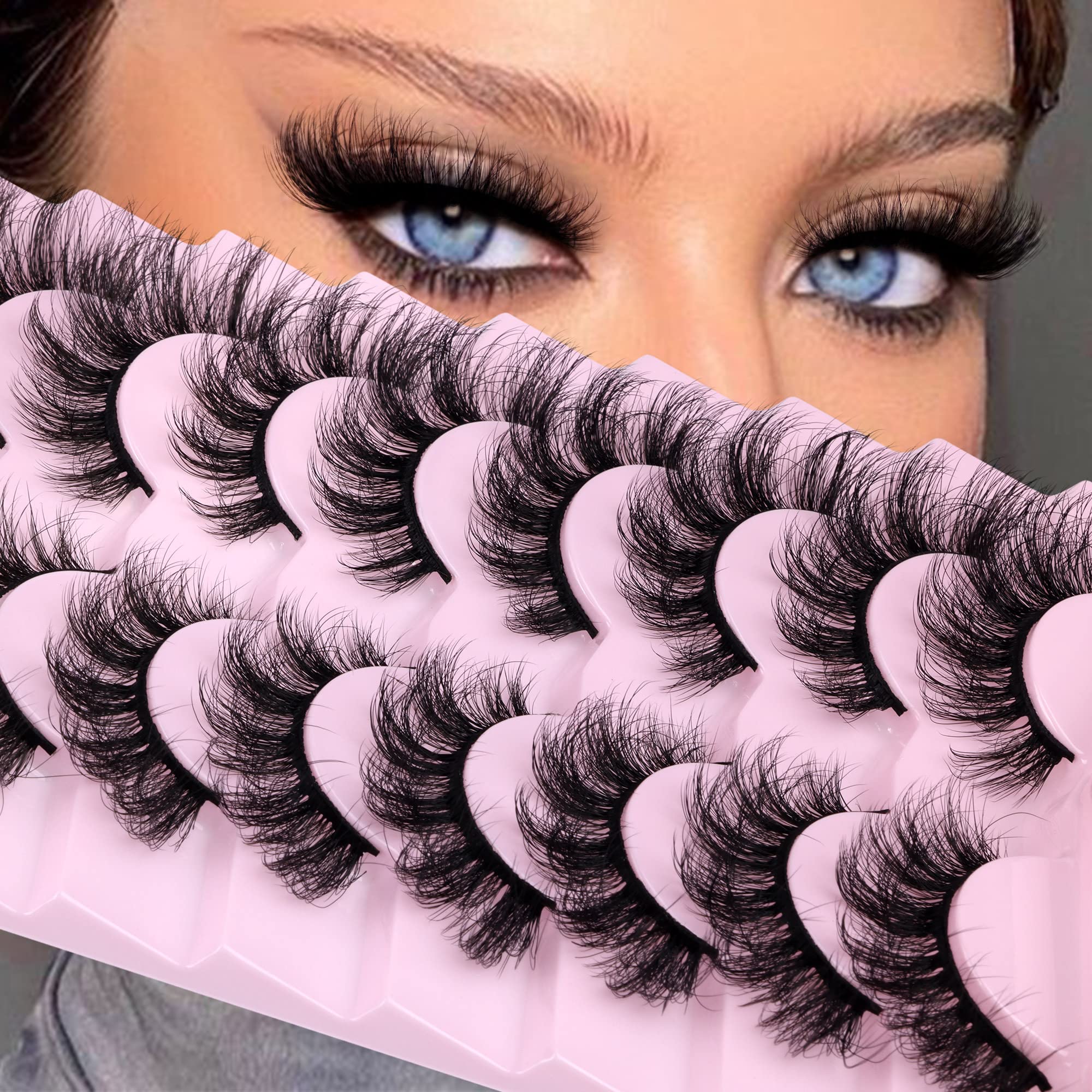 Yawamica cils mink duveteux 16mm pour regard élégant et naturel.
