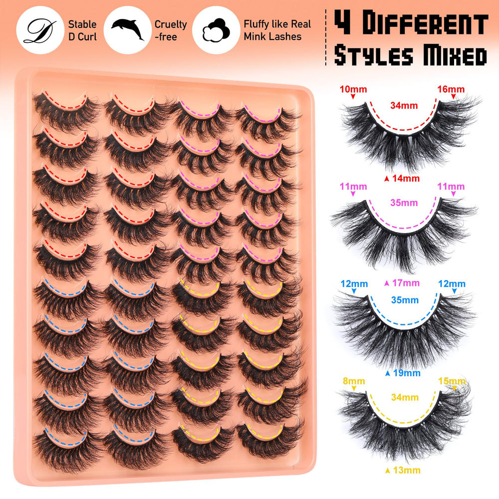 Yawamica cils naturels croisés pour un effet yeux plus ouverts