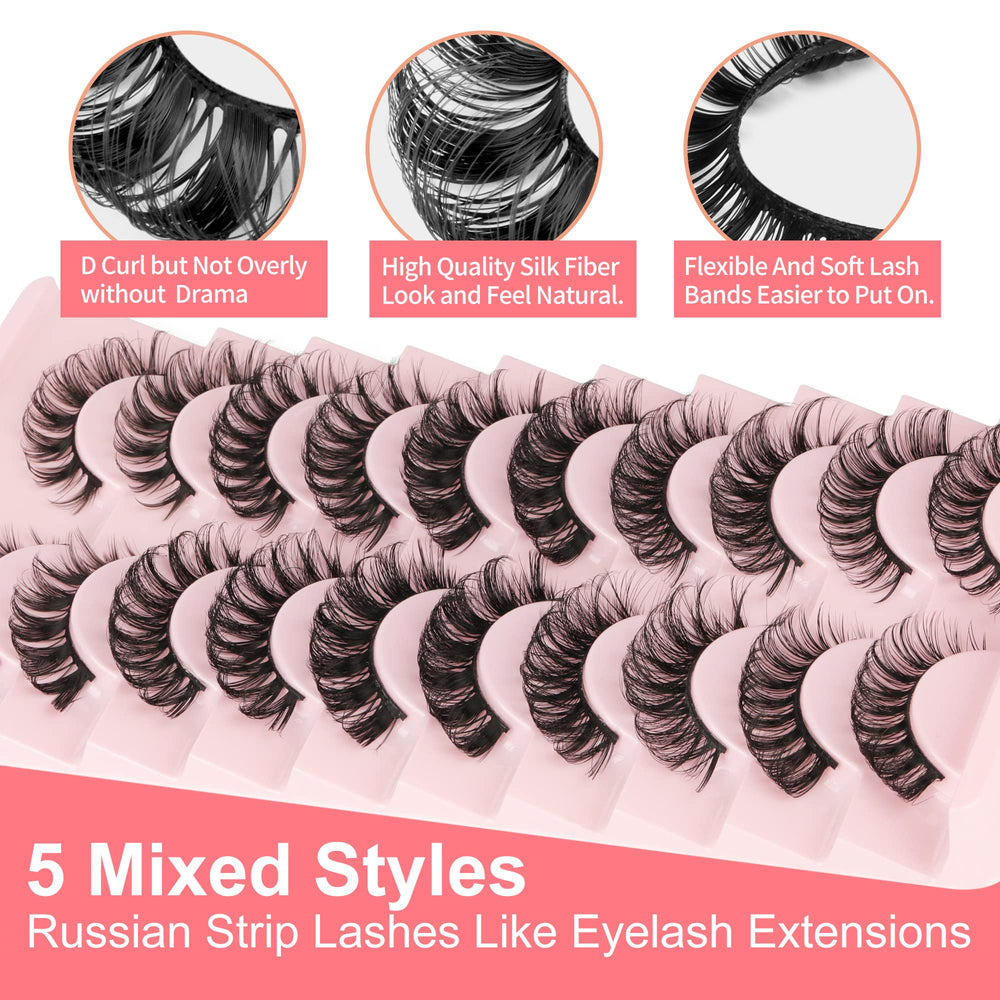 Cils Yawamica Russie Volume style 04: effet wispy élégant