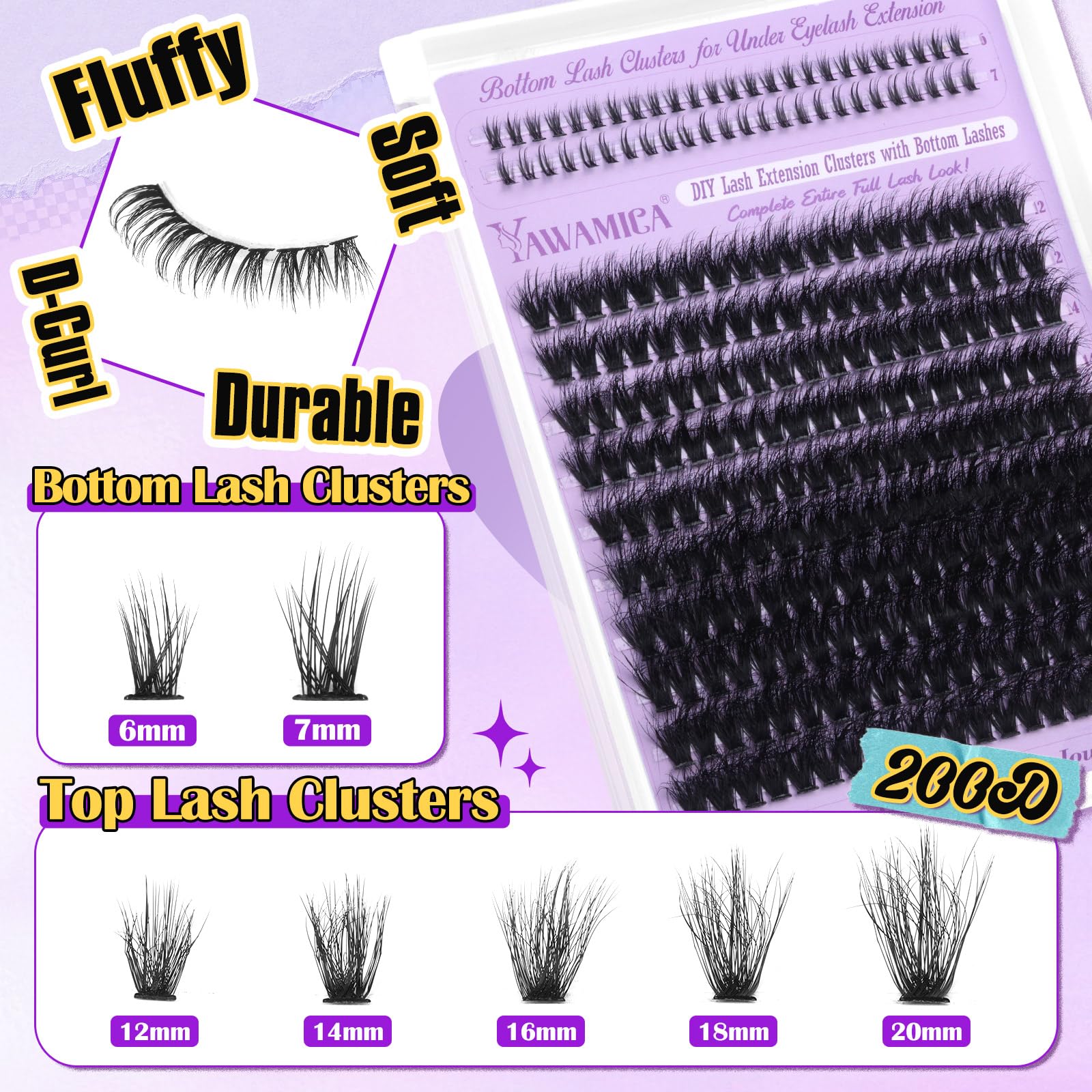 Yawamica colle cils forte 10ml pour une tenue fiable lors de l’application