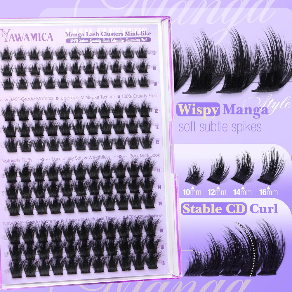 Design manga effilé 10–16 mm, allure glamour douce et moderne.