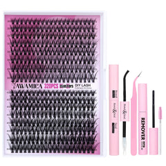 Yawamica kit extensions cils 320 pièces pour usage à domicile.