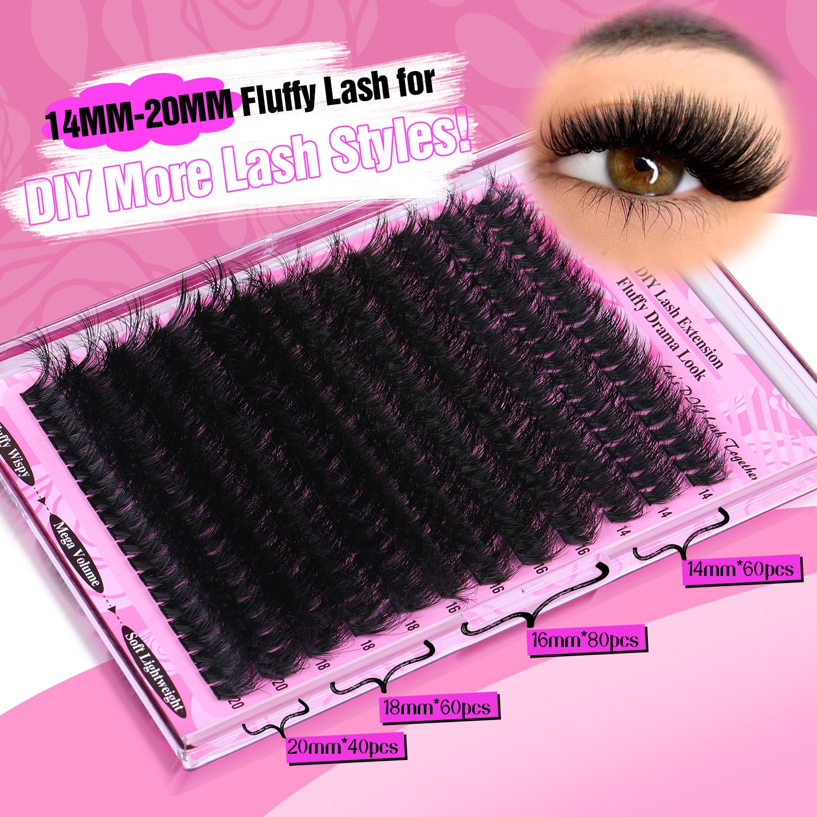 Yawamica effet fluffy apportant douceur et dimension aux cils