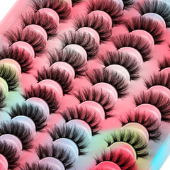 Yawamica ensemble 20 paires cils - diversité naturelle et densité