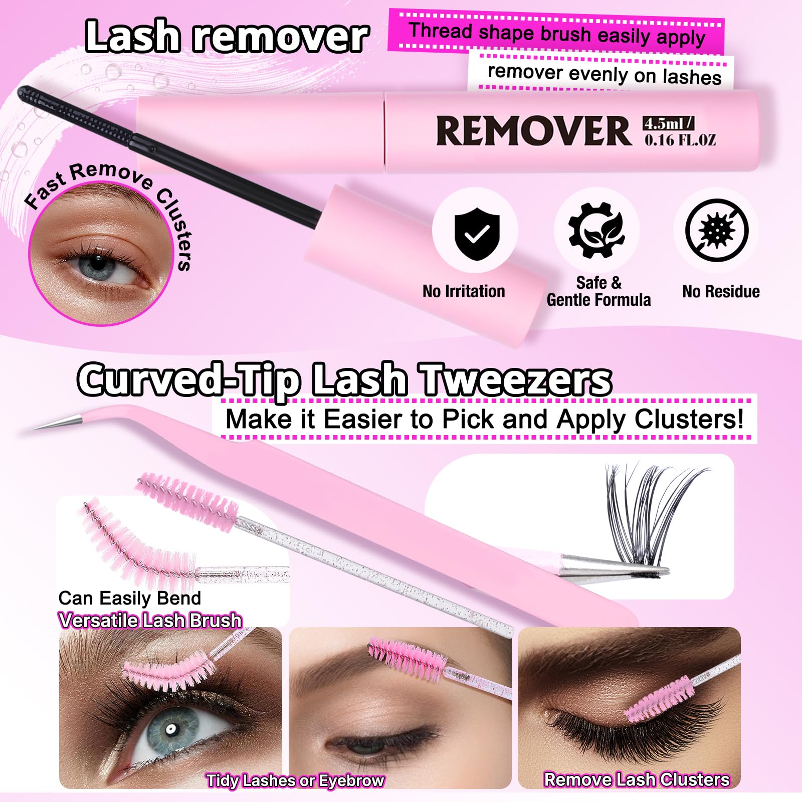 Ensemble pose diy cils Yawamica pour tester différents styles