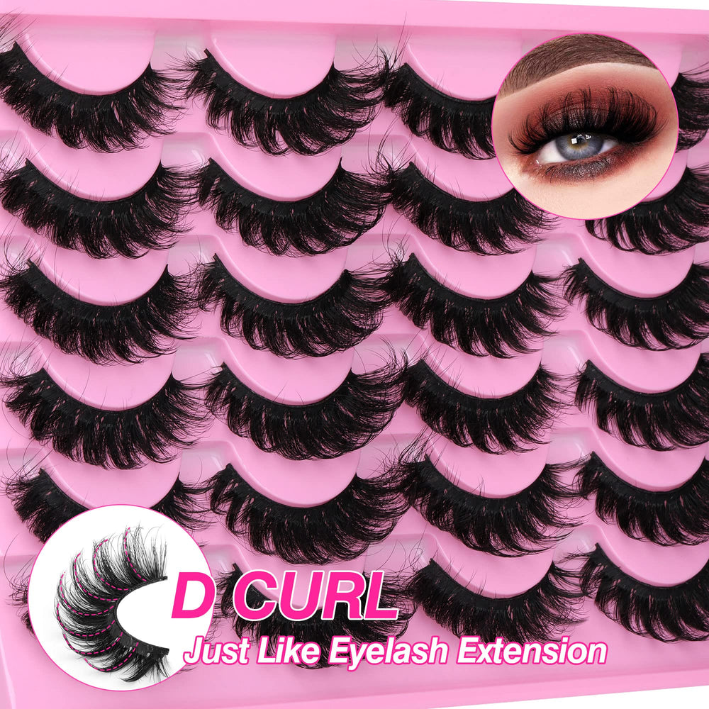 Yawamica gros-plan cils russe mink 18mm D-curl précision feutrée pour un regard captivant.