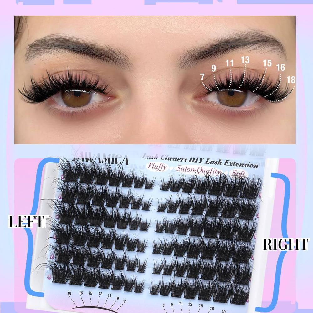 Yawamica Lash Clusters effet cat-eye fluffy et volume élégant