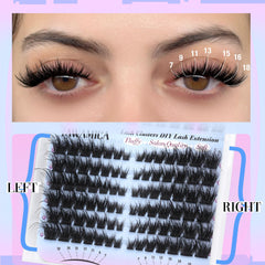 Yawamica Lash Clusters effet cat-eye fluffy et volume élégant
