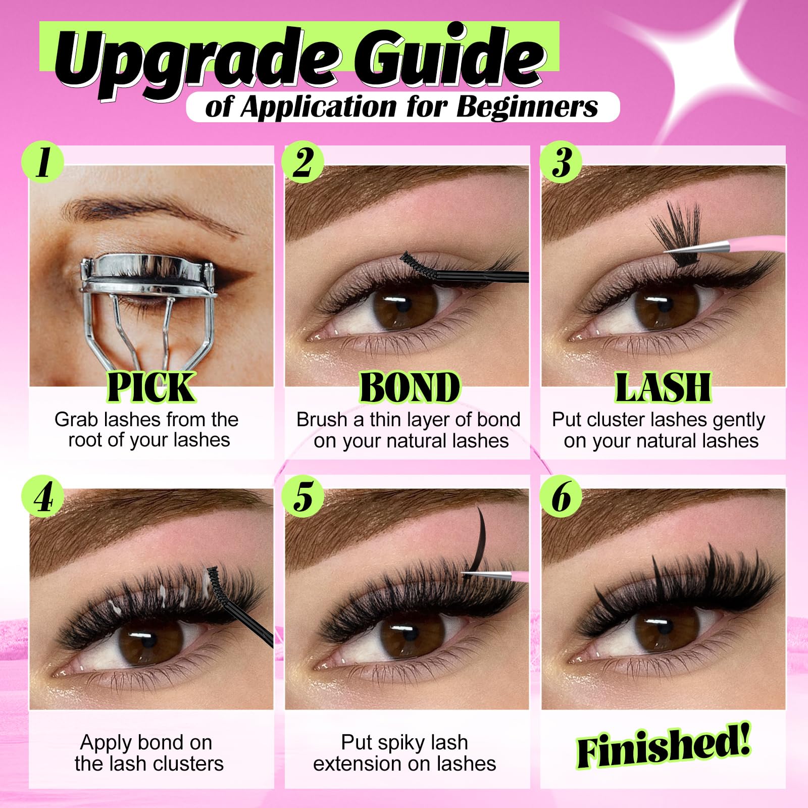 Yawamica extension spiky lash PBT de haute qualité, léger et doux.