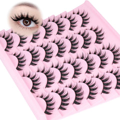 Yawamica cils manga 15mm, regard poupée durable pour le maquillage quotidien.