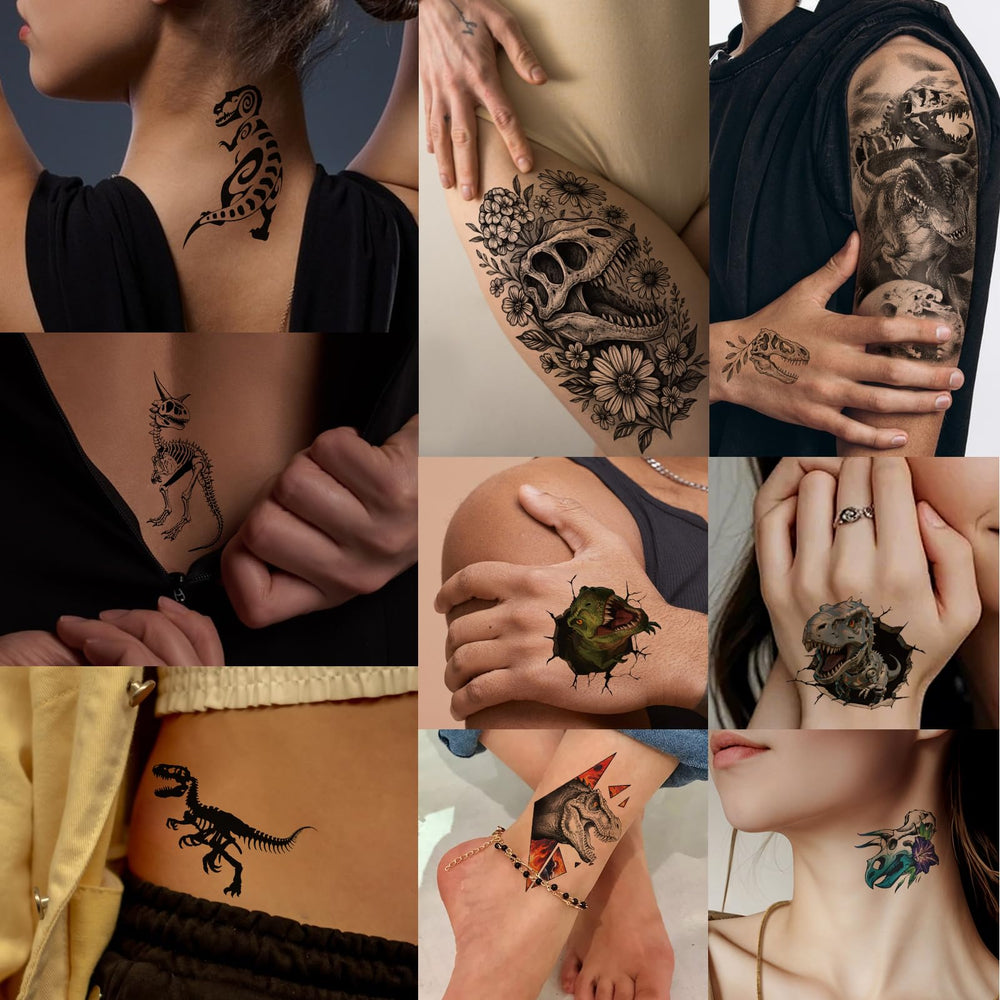 Tatouage Yazhiji velociraptor, rapide à utiliser pour les goodies.