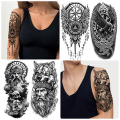 Tatouage Yazhiji Gungnir – lance-d-odin, look guerrier temporaire et saisissant.