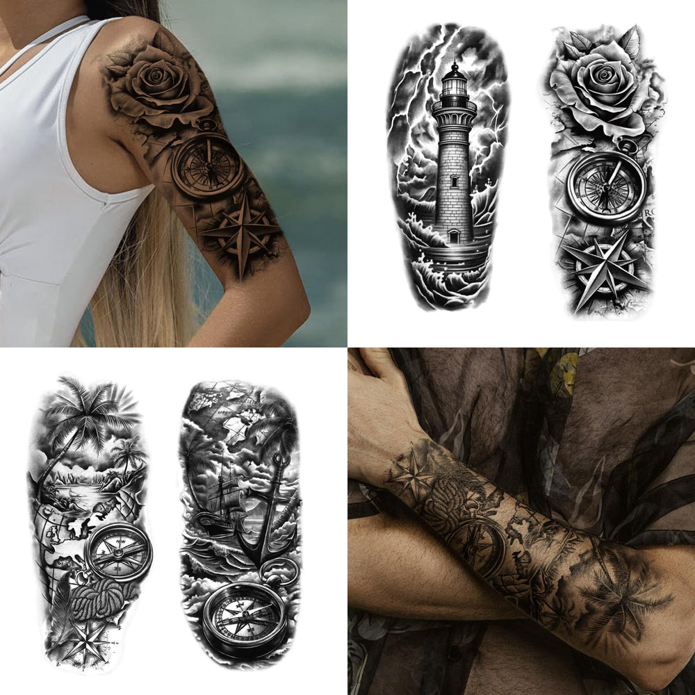 Tatouage Yazhiji navire pirate: design inspiré, pratique et portable.