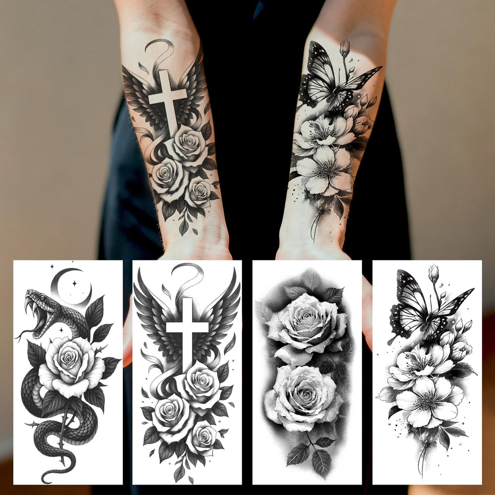Tatouages Yazhiji fleurs sur l'épaule, style romantique et discret.