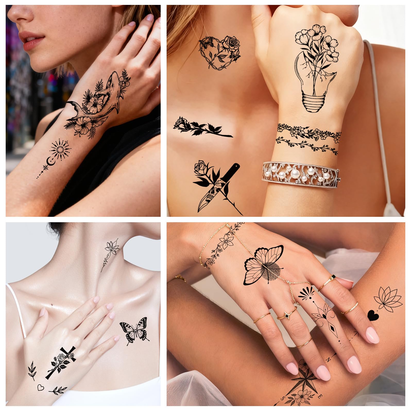 Tatouages Yazhiji fleurs sur le torse, motif prêt à impressionner.