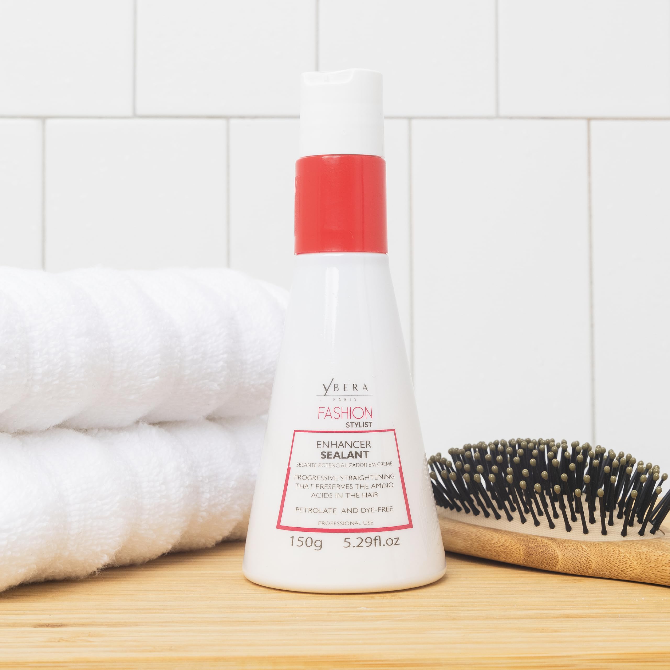 YBERA PARIS Crème: avant-après-cheveux pour montrer une apparence lisse et brillante.