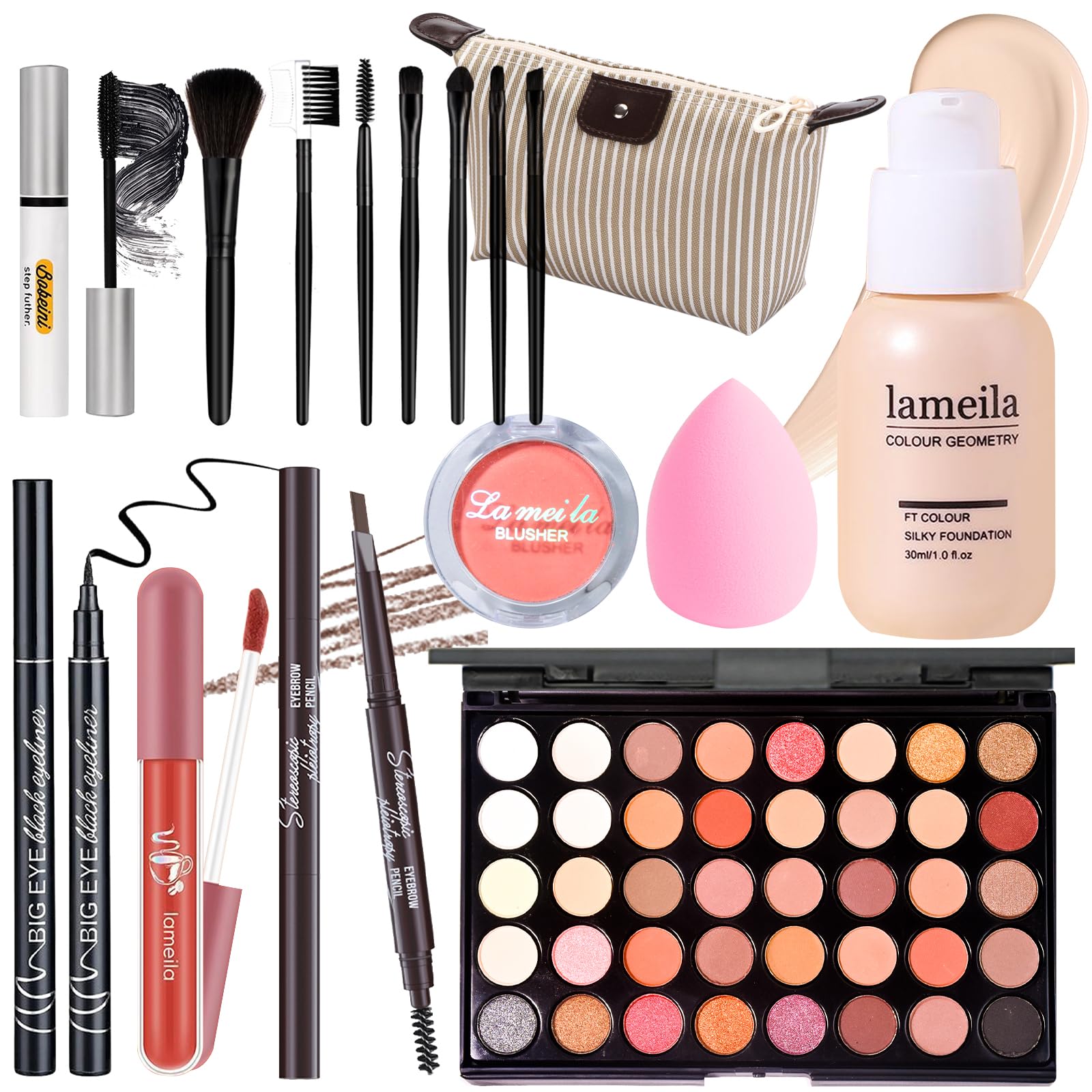 YBUETE coffret maquillage – palette 40 ombres pour des looks variés.