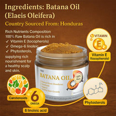 YBW Batana Oil, massage du cuir chevelu, nutriment nourrissant.