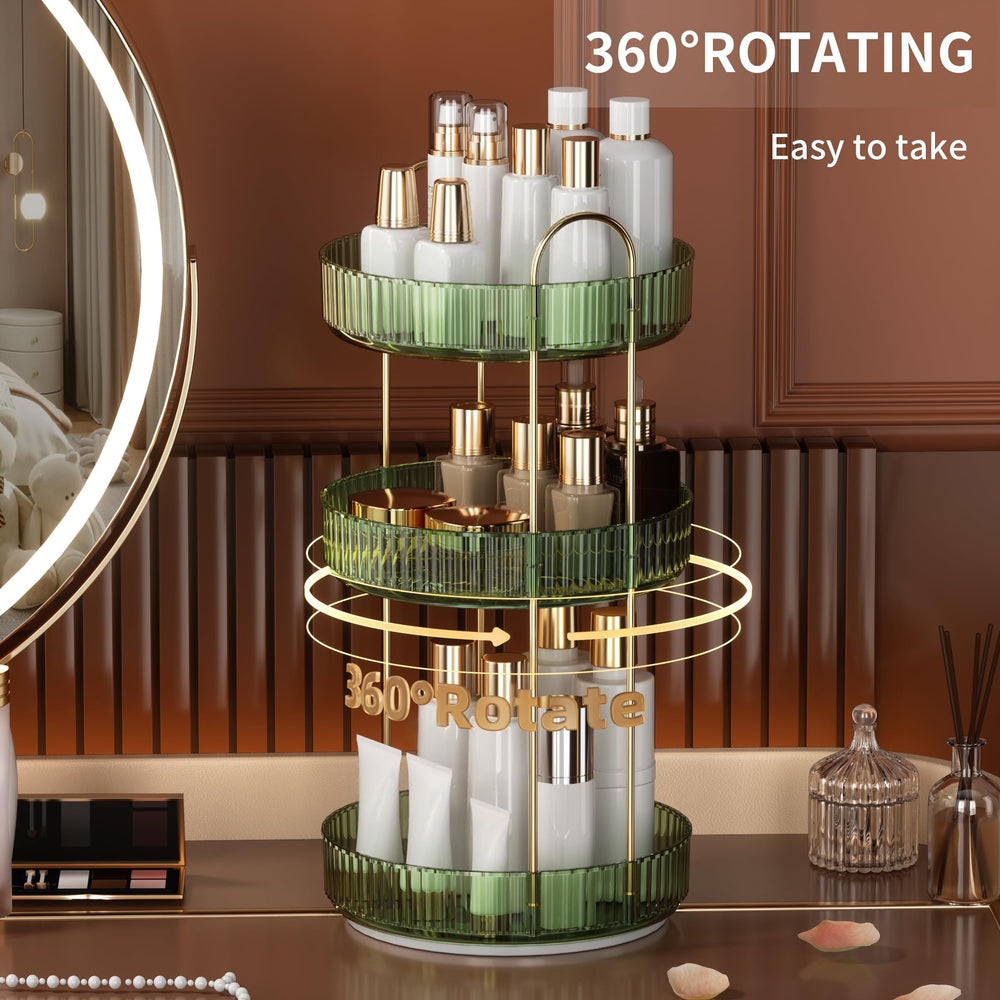 Base de 9 pouces offrant un grand plateau pour cosmétiques et soins.