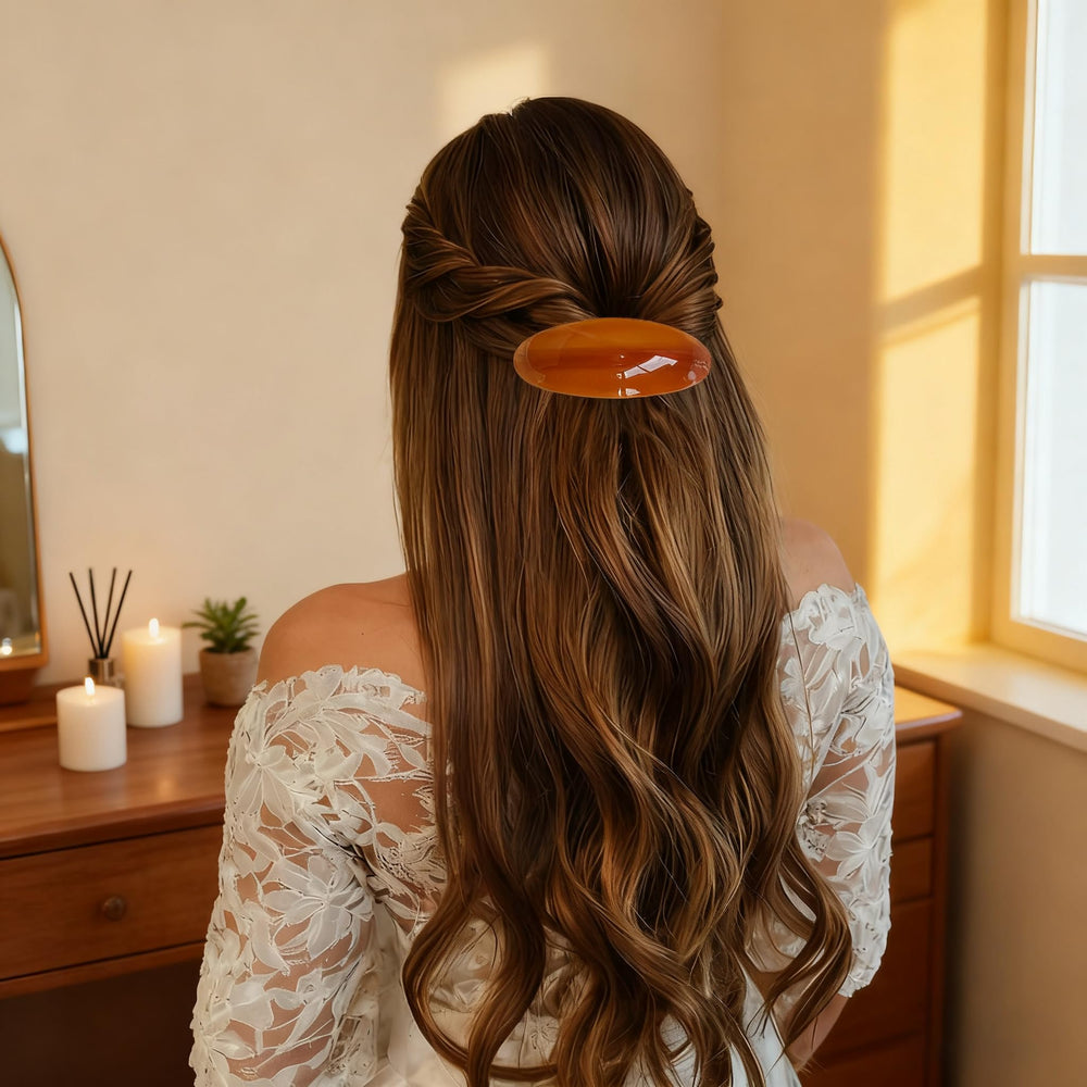 Barrette YCKXXL acétate surface lissante, brillance durable.