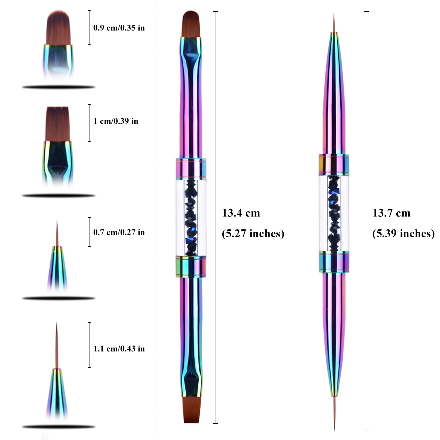 Manchon métallique Ycyan avec diamant, prise en main confortable.