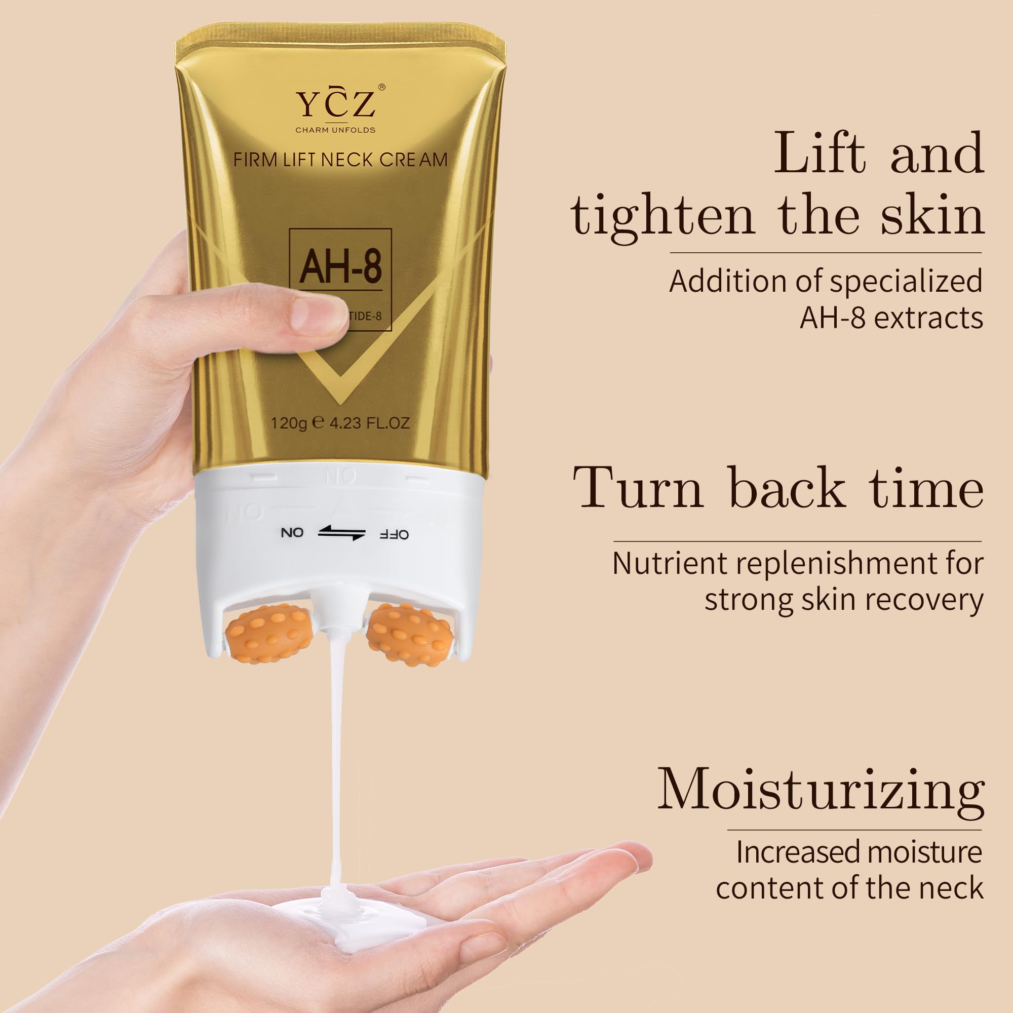 Crème peut améliorer l’apparence du décolleté et du cou.