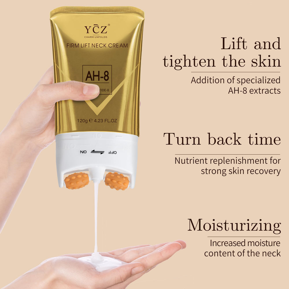 Crème peut améliorer l’apparence du décolleté et du cou.
