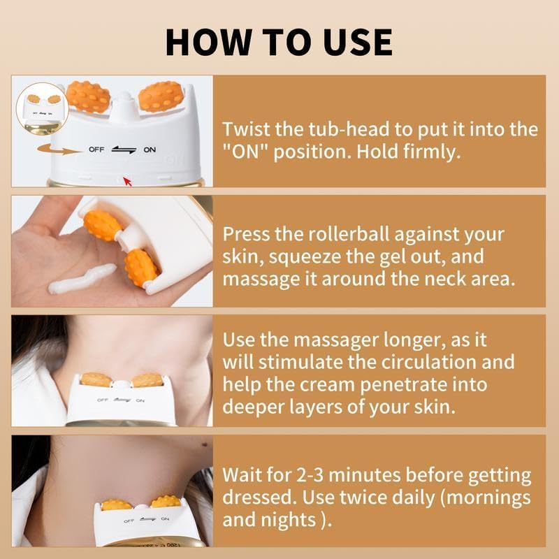 Ycz Signe Douceur Peau Cou peau plus lisse et hydratée après application.