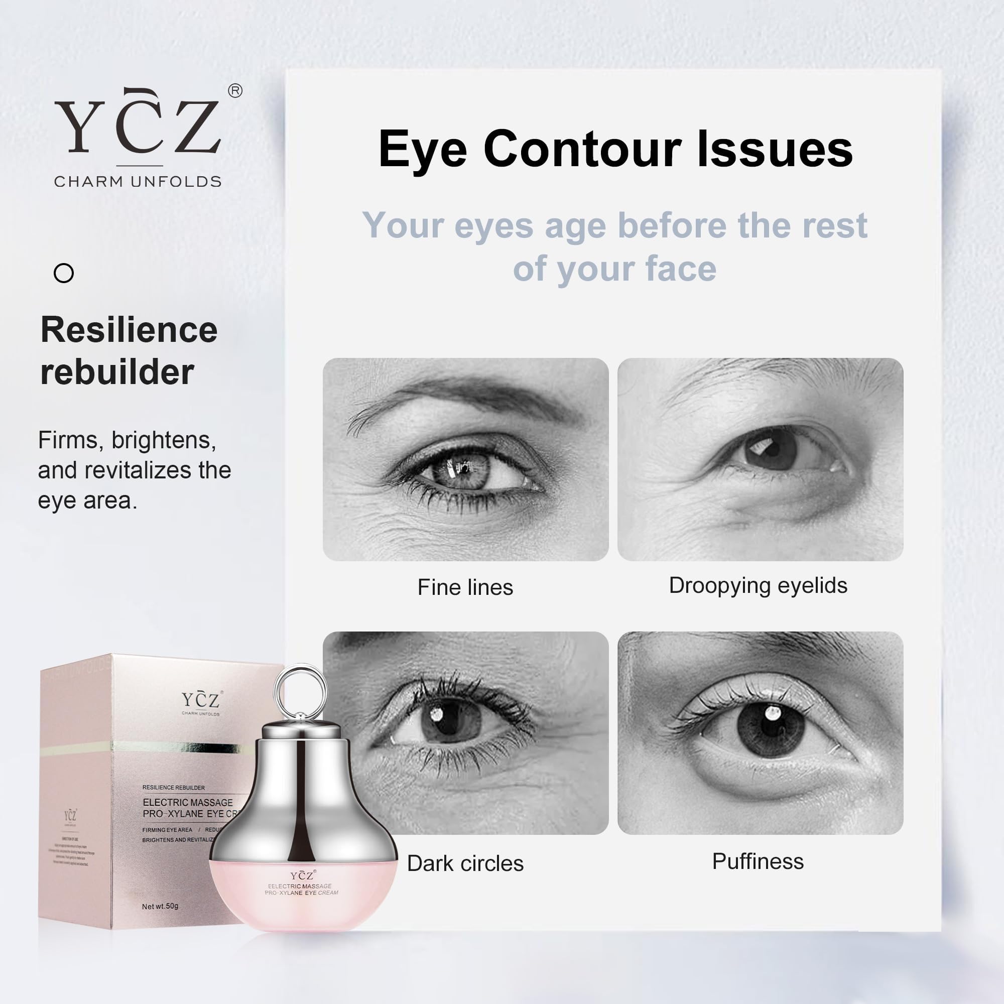 Texture légère Ycz avec absorption rapide pour un regard frais.