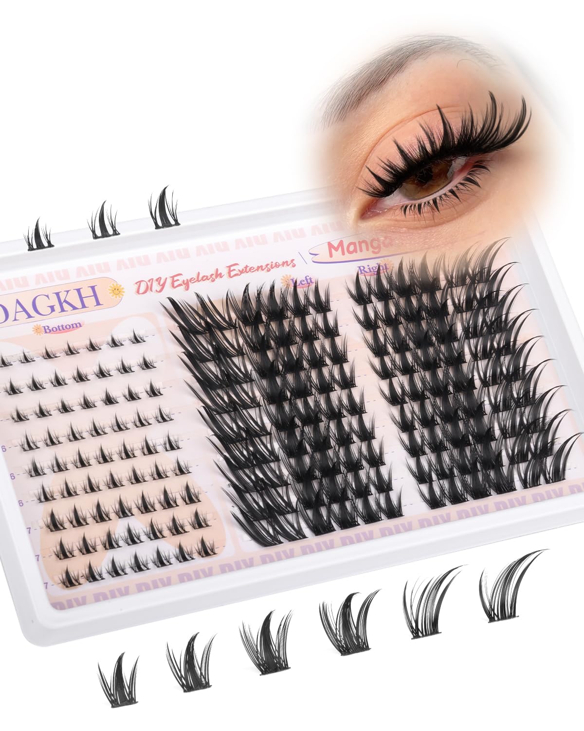 YDAGKH cils epines oeil-renard: effet oeil-renard pour un regard allonge et definissant