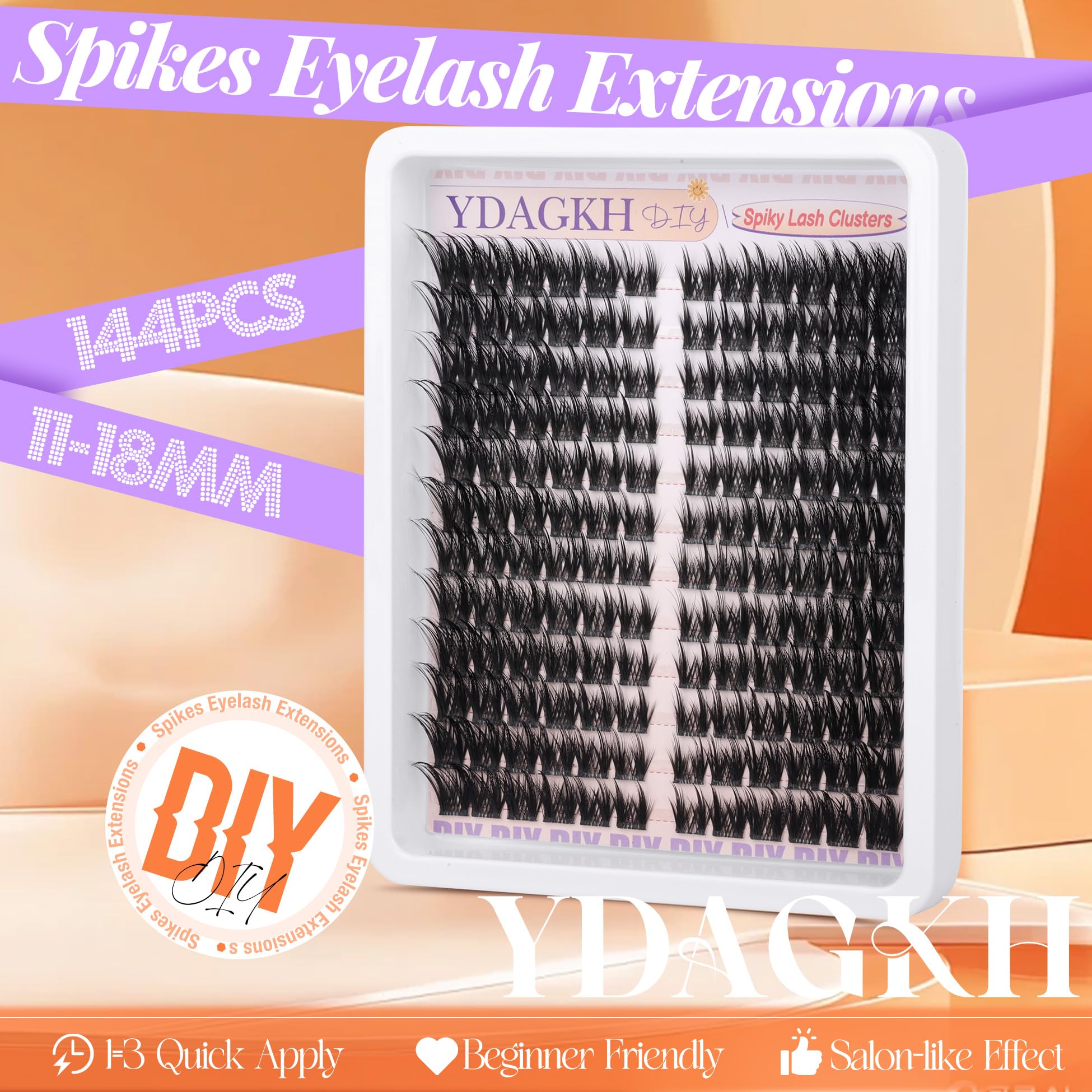 Cils YDAGKH : piques-manga 18mm pour un volume graphique et portable.