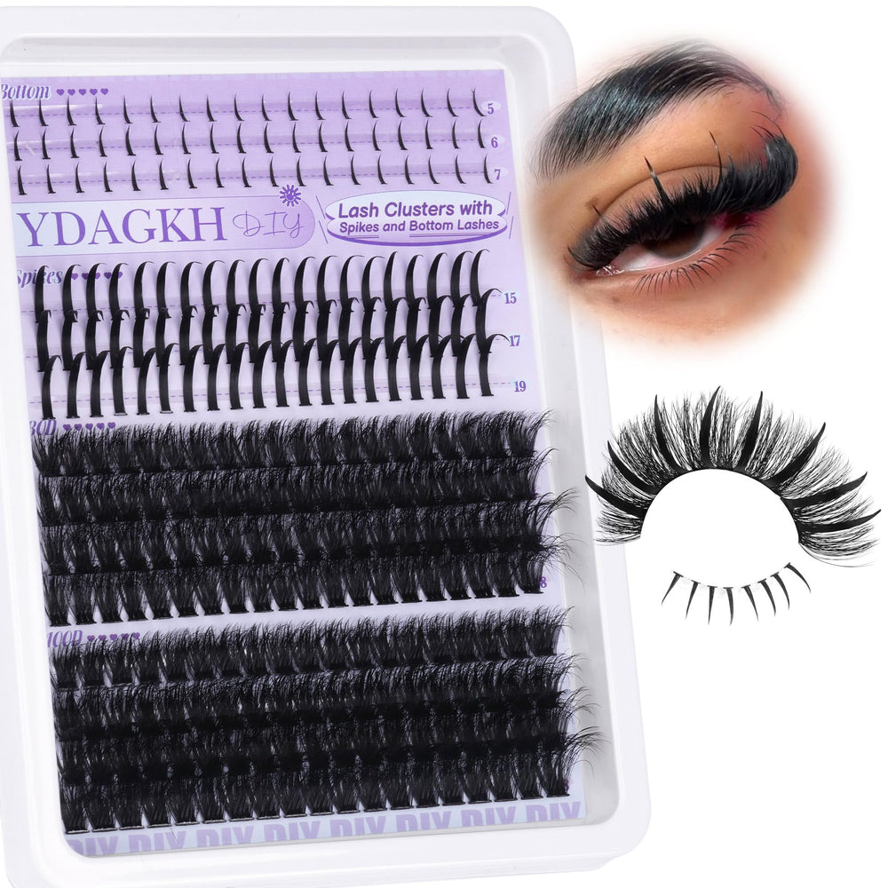 YDAGKH extensions cils volume-cluster épines s'harmonisent avec les cils naturels.