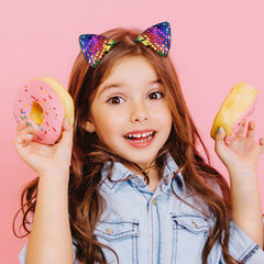YDDXAQHB barrettes oreilles-chat paillettes vert, parfaites pour les looks printaniers.