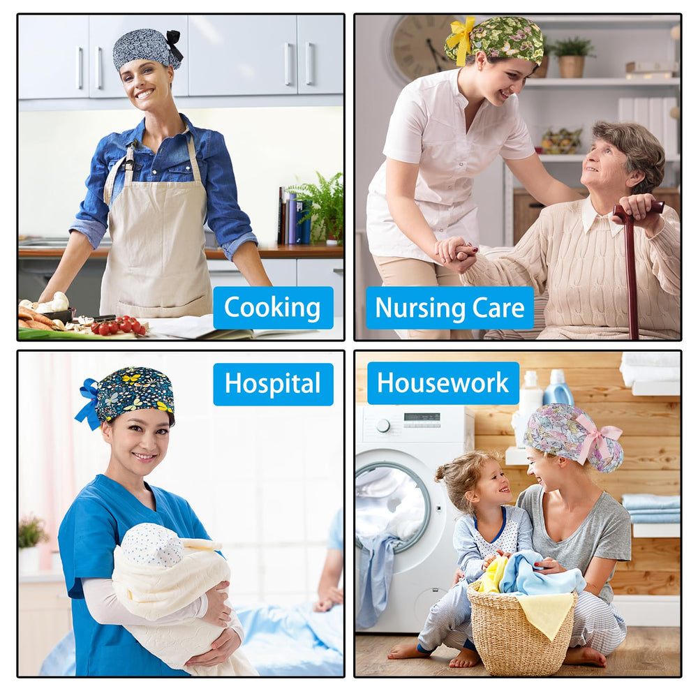 Chapeau scrub YEAJOIN – lot de 6 modèles pour varier selon l’activité.