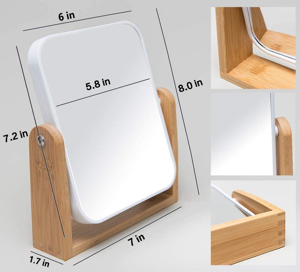 Miroir YEAKE rotation 360°, angle ajustable pour le maquillage.